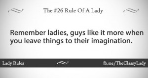 The #26 Rule of a Lady