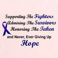 for my sister who has gone into remission 3 times from Non Hodgkins ...