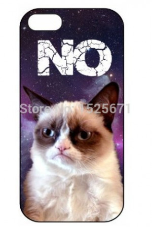 Funny Grumpy Cat Say NO Cover Case for Iphone 4 4S 5 5S 5C 6 Plus Ipod ...