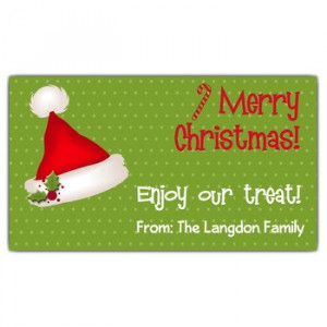 Little Red Santa Hat Gift Tags