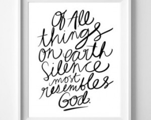 ... . Spiritual Peace God Christian Quote Art Print (in black and white