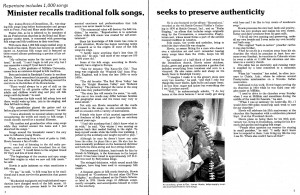 Folk Songs, Seeks To Preserve Authenticity. from Notes & Quotes ...