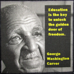 ... Sew On Patch - George Washington Carver Quote - He changed the world