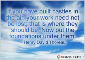 Motivational Quote - If you have built castles in the air, your work ...
