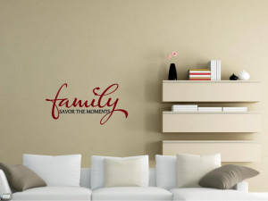 Family savor the moments- Vinyl Quote Me Wall Art Decal #vqmc.0265
