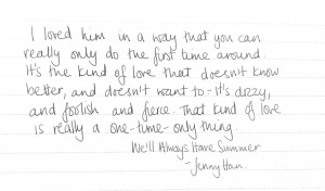 Tags: #we'll always have summer #jenny han #hey-ungraceful