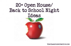 open house back to school night ideas