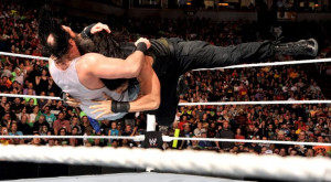 WWE Roman Reigns Spear on Luke HarperDean O'Gorman, Dean Ambrose, Wwe ...