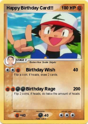 Pokemon Happy Birthday Cards