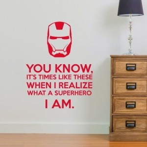 Superhero quote comic book decal wall sticker & decal