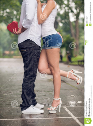 Boyfriend And Girlfriend Hugging In-love royalty free stock