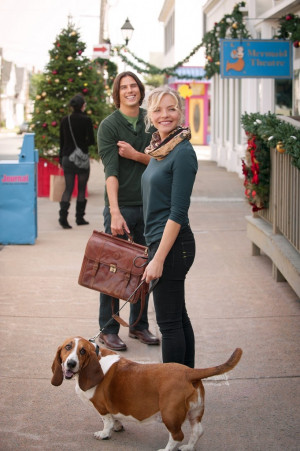 Sean Faris Eloise Mumford Basset Hound Christmas with Holly Hallmark ...