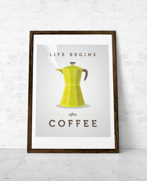 print. Coffee poster. Inspirational print. Quote poster. Kitchen ...