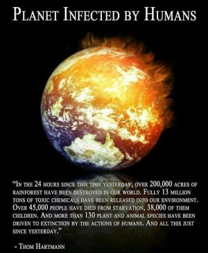 Planet infected by humans...