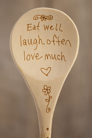 Wood Burned Spoons From Natural Life