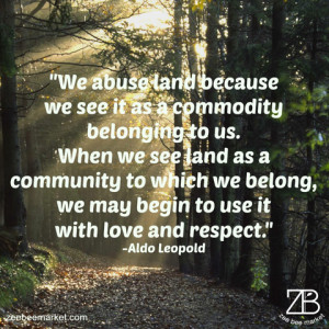We abuse land because we see it as a commodity belonging to us. When ...