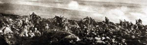 French attack on the German lines during the Battle of Verdun