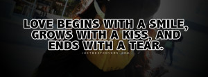Click to view love begins with a smile Facebook Cover Photo