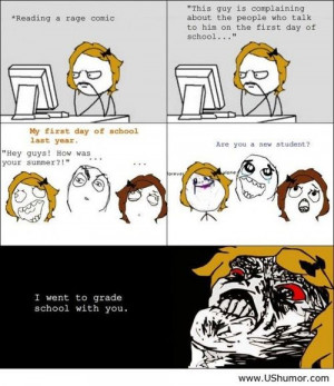 First day of school rage comics US Humor - Funny pictures, Quotes, ...