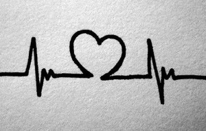 black and white, cute, drawing, heart beat, love, love heart