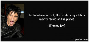 The Radiohead record, The Bends is my all-time favorite record on the ...