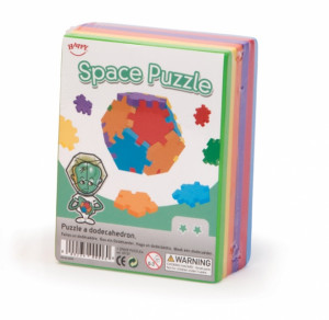 Space Puzzle pack with 6 coloured mats to build one 12 sided