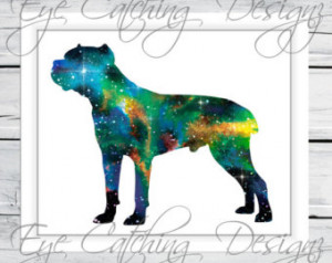 Corso Dog Puppy Pet Lover Wate rcolor Painting Fine Art Print Poster ...