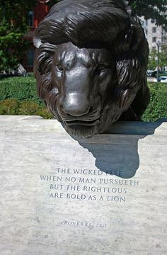 Proverbs quote at the National Law Enforcement Officers Memorial in ...