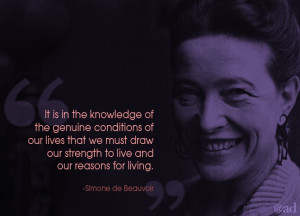 Simone de Beauvoir quote.