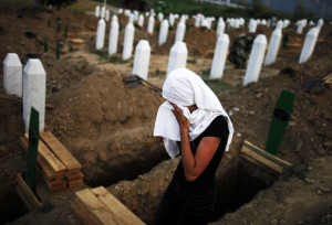 ... prepared for a mass burial at the Memorial Center in Potocari, near