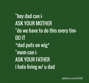 ... tim- DO IT *dad puts on wig* 