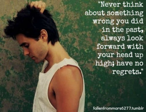 Jared leto, quotes, sayings, look forward, positive, quote