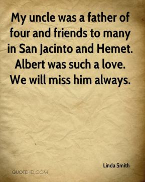 My uncle was a father of four and friends to many in San Jacinto and ...