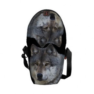 Alpha Grey Wolf Wildlife-lover's Messenger Bag $53.95