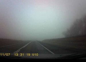 Scary Surprise Pops Out of the Fog (VIDEO)