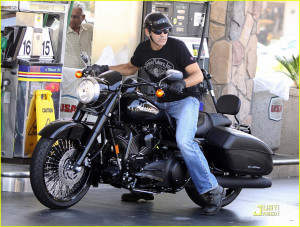 George Clooney is a Macho Motorcycle Man