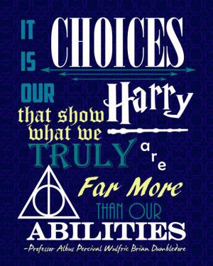 16x20 Dumbledore Quote Poster- Harry Potter