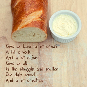 Our Daily Bread And Butter Inspirational Quote 8x8 by 52homeathome ...