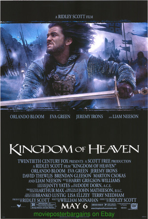 Details about KINGDOM OF HEAVEN MOVIE POSTER DS RIDLEY SCOTT FILM
