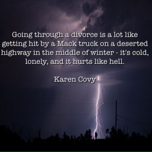 Divorce hurts ... a lot.