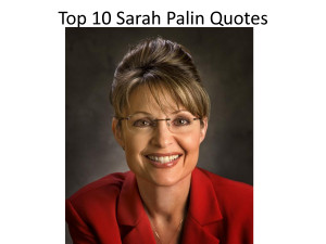 Top 10 Sarah Palin Quotes by heinzzimmer